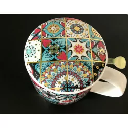 Tasse à thé infuseur Oriental en porcelaine ,400ml.