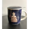 Tasse à thé infuseur en porcelaine , Bouddha, 400 ml.