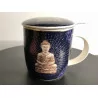 Tasse à thé infuseur en porcelaine , Bouddha, 400 ml.