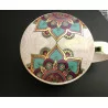 Tasse à thé infuseur en porcelaine, Mandala Turquoise, 400 ml