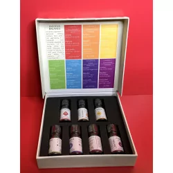 Coffret de mélanges d’huiles essentielles Chakras de 7 Aromafume.