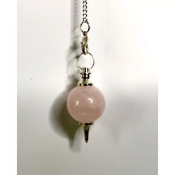 Pendule Quartz rose , 7 Chakras