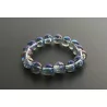 Bracelet Quartz Irisé Bleu Perles de 12 mm