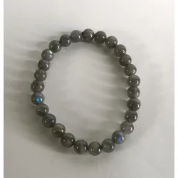 Bracelet Labradorite Grise. 8 mm.