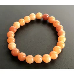 Bracelet Aventurine Orange, 8 mm.