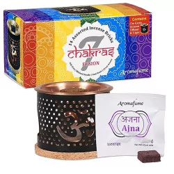 Aromafume Chakra sample set: diffuser + incense bricks