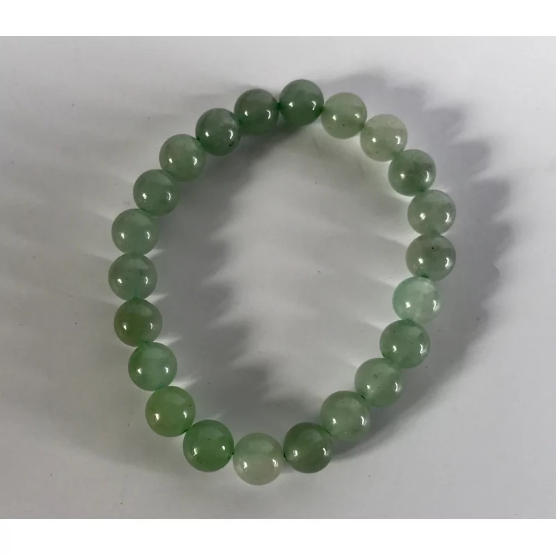 Bracelet Aventurine verte, 8 mm.