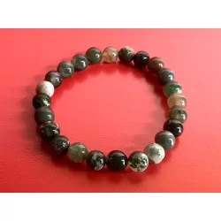 Bracelet Agate Indienne, 8 mm.