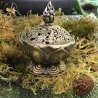 Bronze colored Lotus incense burner