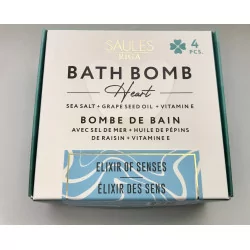 Coffret de 4 Bombes de bain cœurs Elixir of senses