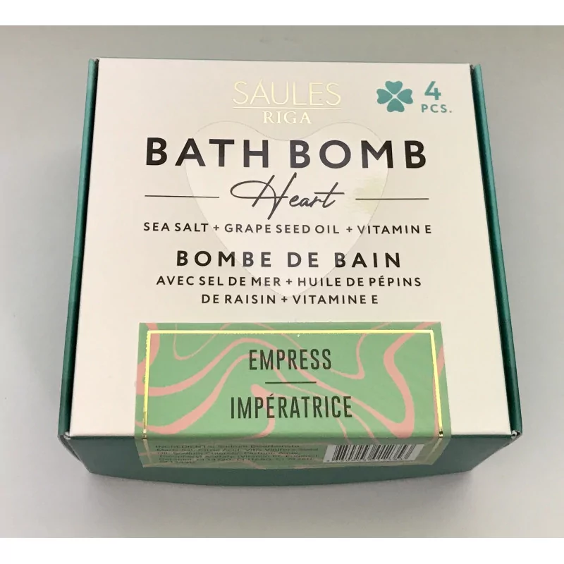 Coffret de 4 Bombes de bain cœurs Empress Impératrice.