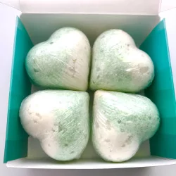 Coffret de 4 Bombes de bain cœurs Muguet.