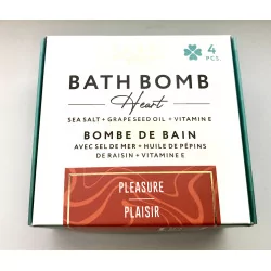 Coffret de 4 Bombes de bain cœurs Plaisir.