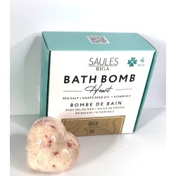 Coffret de 4 Bombes de bain cœurs Or.