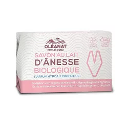 Oleanat Savon au lait d'ânesse légèrement parfumé BIO.