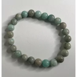 Bracelet Amazonite du Pérou. 8mm.