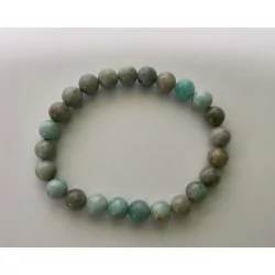 Bracelet Amazonite du Pérou. 8mm.