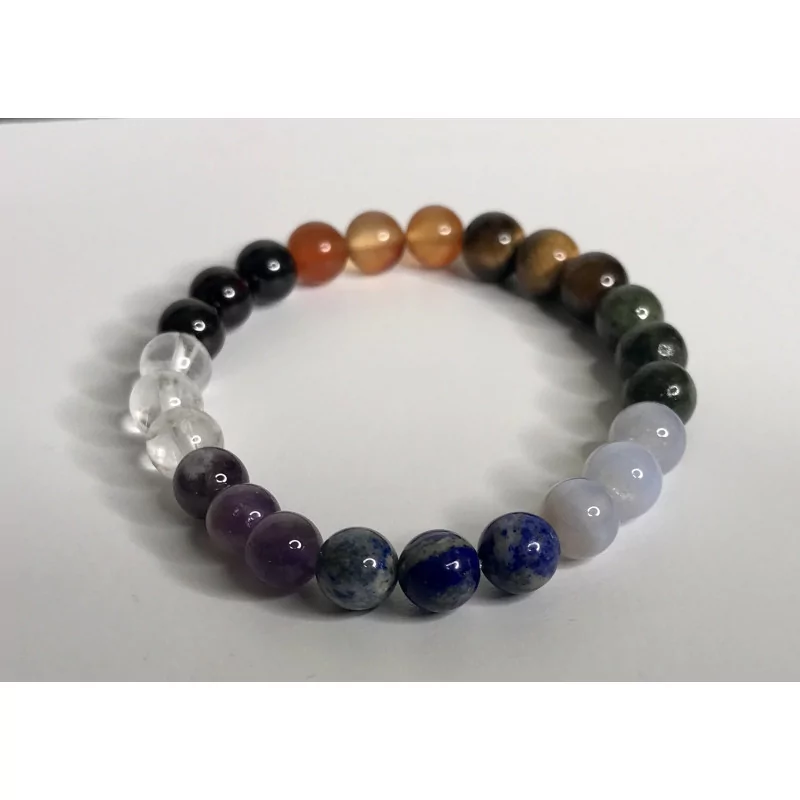 Bracelet 7 Chakras A 8 mm.