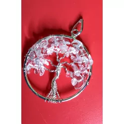 Pendentif Arbre de vie, Cristal de Roche A.