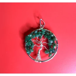 Pendentif Arbre de vie, Aventurine Verte A.