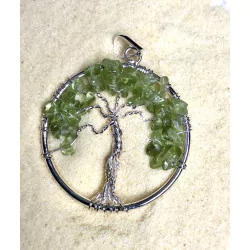 Pendentif Arbre de vie, Péridot,A Inde.