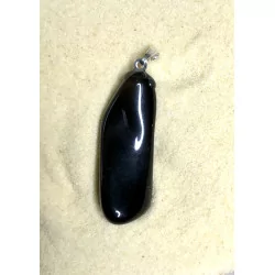 Pendentif Pierre roulée, Obsidienne Larme d’Apache,A.