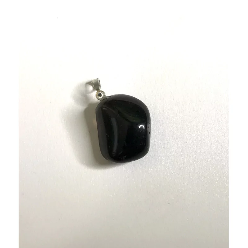 Pendentif Pierre roulée, Obsidienne Larme d’Apache,A.