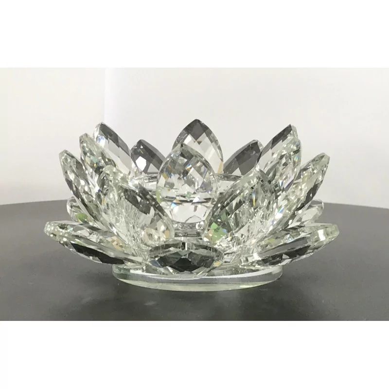 Lotus crystal candlestick