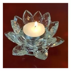 Lotus crystal candlestick