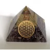 Orgonite Pyramide Améthyste fleur de vie