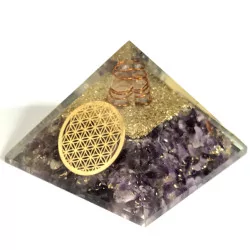 Organist Pyramid Amethyst flower of life