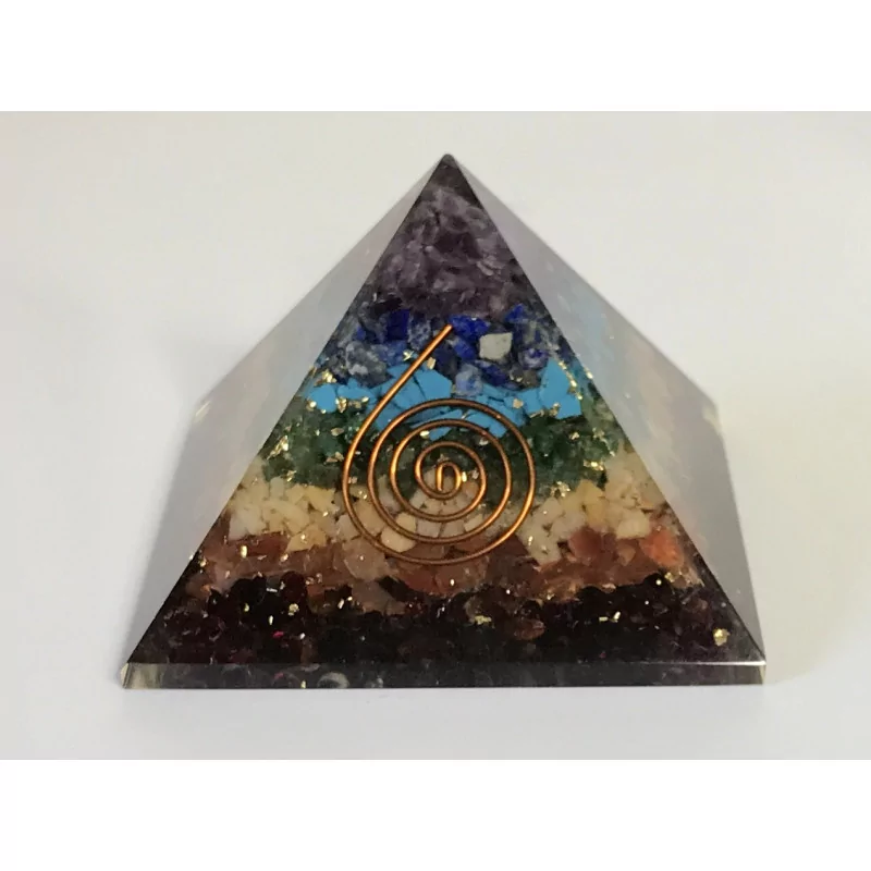 Pyramide d’Orgonite 7 chakras