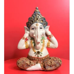 Statue de Ganesh N'écoute aucun mal