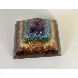 Pyramide d’Orgonite 7 chakras