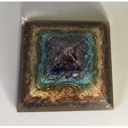 Pyramide d’Orgonite 7 chakras