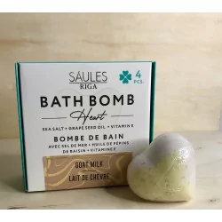 Bombe de bain cœur , Lait...