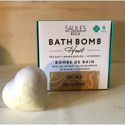 Bombe de bain cœur , Lait de Chèvre.