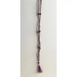 Mala Rudraksha et Améthyste gland violet