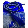 Mala Lapis lazuli AA 108 perles + sachet brocart