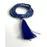 Mala Lapis lazuli AA 108 perles + sachet brocart