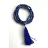 Mala Lapis lazuli AA 108 perles + sachet brocart