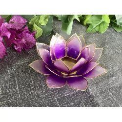 Purple & gold Lotus mood lighting.