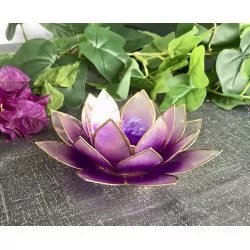 Purple & gold Lotus mood lighting.