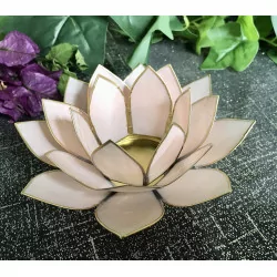 Pastel pink & gold Lotus mood lighting.