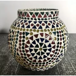 Multicoloured mosaic candle...