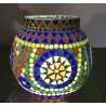 Multicoloured mosaic candle jar