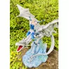 Dragonnienne et son Dragon Blanc ,40 cm