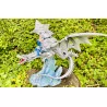 Dragonnienne et son Dragon Blanc ,40 cm