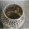 Multicoloured mosaic candle jar