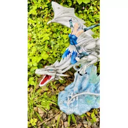 Dragonnienne et son Dragon Blanc ,40 cm